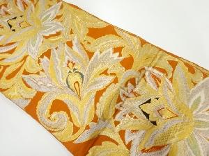 アンティーク　唐花模様織出し袋帯（材料）